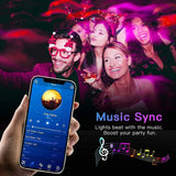 bluetooth app controlled 5050 RGB LED strip lights
