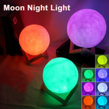 LED moon night light for kids bedroom