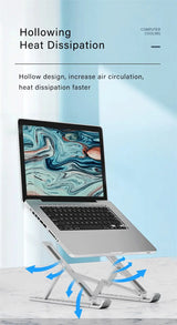portable adjustable laptop stand with heat dissipation