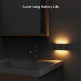 Wireless Motion Sensor LED night light wall-mounted bathroom light with super long battery life, warm glow over sink