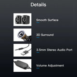 amplified computer speaker for PC and laptop