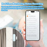 Alt Tag: ZigBee Door & Window Sensor real-time monitoring status recording with mobile app history alerts for smart wireless security