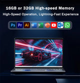 15.6 inch portable laptop 32GB RAM 2TB SSD Windows 11