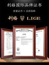 LIGE Mens Fashion Brown Leather 