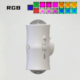 Alt Tag: Motion Sensor RGB LED Night Light USB double head wall lamp with RGB color modes and motion sensor