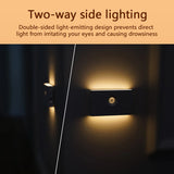 Hands-Free LED Night Light with two-way side lighting, double-sided LED wall night lamp reduces glare for hallway and bedroom