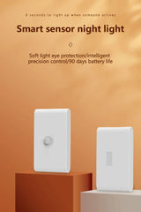 Hands-Free LED Night Light smart sensor night light, soft eye-protecting glow, motion-activated, long battery life