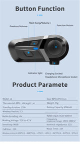 motorcycle bluetooth helmet headset 5.3
