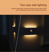 Hands-Free LED Night Light smart glow night lamp with two-way side lighting, double-sided LED design for soft glare-free hallway lighting
