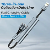portable telescopic 3-in-1 charging cable