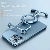 metal shockproof iPhone case with magnetic stand