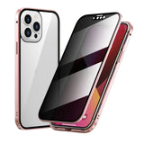 privacy magnetic double sided metal frame iPhone 13 case