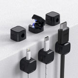 6-Pack Magnetic Cable Clamp Organizer with Adhesive IllumniWave