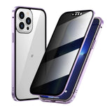 privacy magnetic double sided metal frame iPhone 13 case