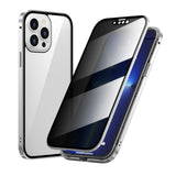 privacy magnetic double sided metal frame iPhone 13 case