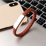 PU leather bracelet charging cable for iPhone
