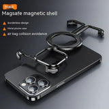 metal shockproof iPhone case with magnetic stand