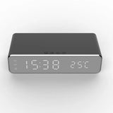 LED alarm clock with wireless charger