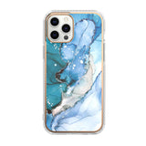 floral marble transparent phone case