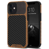 iPhone 12 wood carbon fiber leather