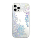floral marble transparent phone case